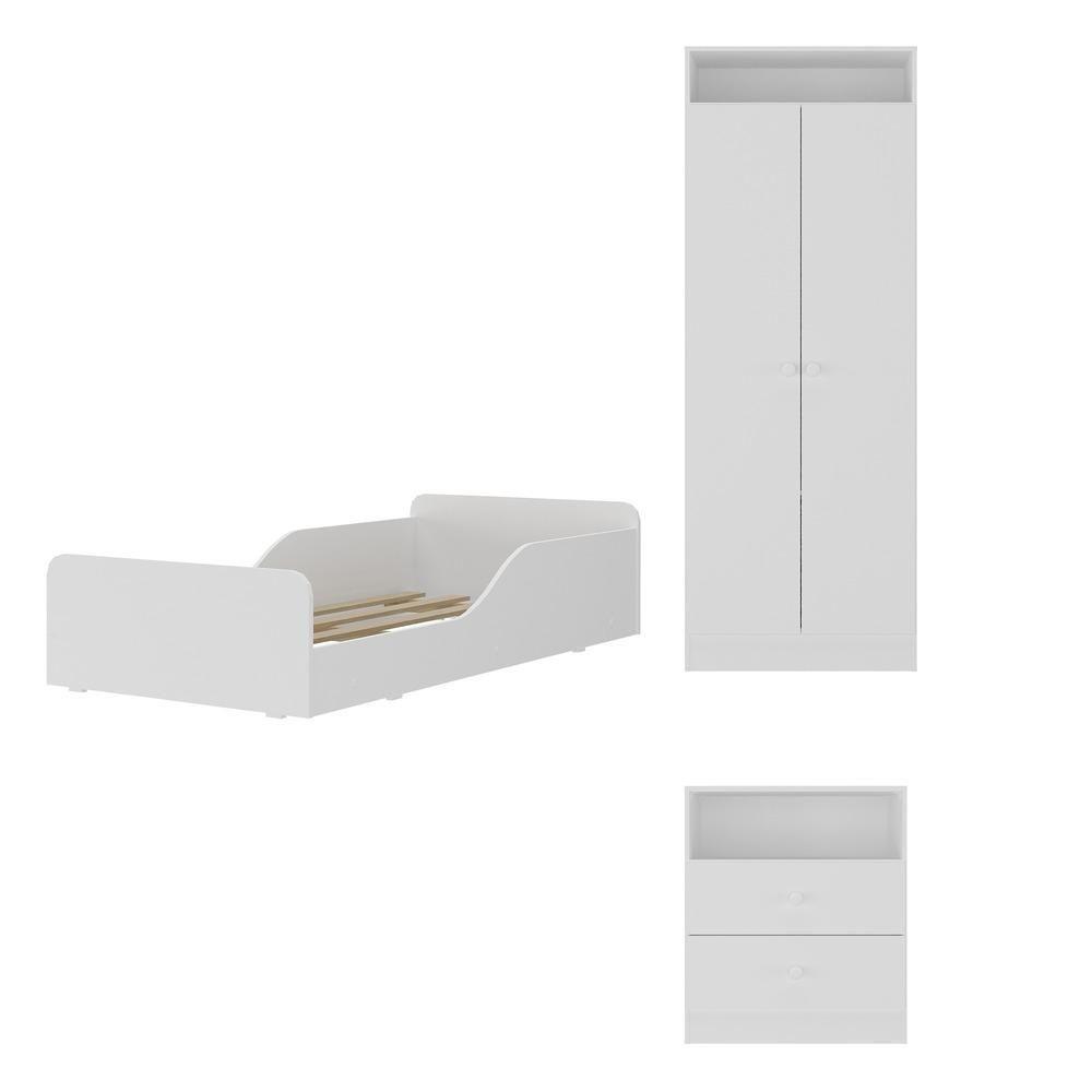 Quarto Infantil Completo Com Colchão Incluso Liz Multimóveis Branco - 2
