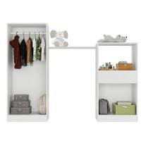 Quarto Infantil Com Berço-cômoda E Colchão Incluso Laura Multimóveis Branco/cinza - 3