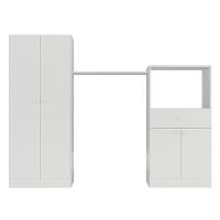 Quarto Infantil Com Berço-cômoda E Colchão Incluso Laura Multimóveis Branco/rosa - 2