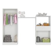 Quarto Infantil Com Berço-cômoda E Colchão Incluso Laura Multimóveis Branco/rosa - 3