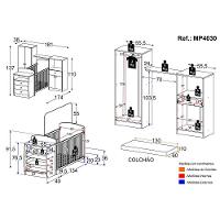 Quarto Infantil Com Berço-cômoda E Colchão Incluso Laura Multimóveis Branco/rosa - 7