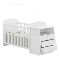 Berço Cômoda Com Colchão Incluso Colinho De Mãe Multimóveis Fg2951 Branco - 3