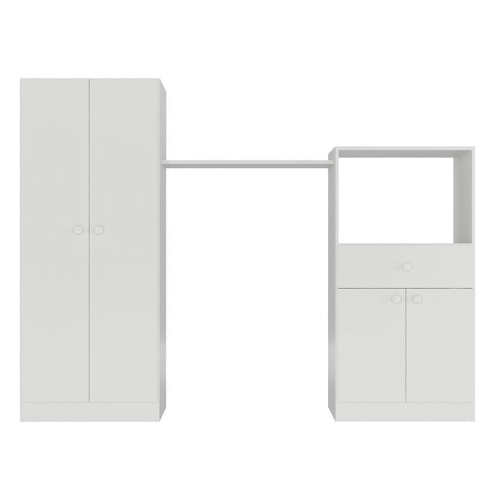 Quarto Infantil Com Berço-cômoda E Colchão Incluso Laura Multimóveis Branco/azul - 7