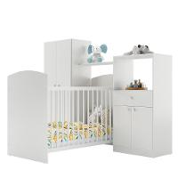 Quarto Infantil Com Colchão Incluso Meu Bebê Multimóveis Branco - 1