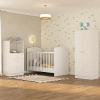 Quarto Infantil Com Colchão Incluso Meu Bebê Multimóveis Branco