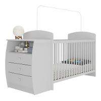 Berço Cômoda Com Colchão Incluso Colinho De Mãe Multimóveis Branco - 1