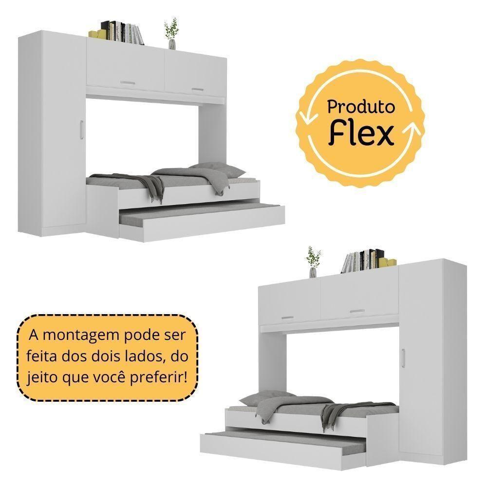 Bicama Com Colchão Incluso E Guarda-roupas/roupeiro Multimóveis Branco - 5