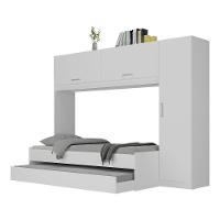 Bicama Com Colchão Incluso E Guarda-roupas/roupeiro Multimóveis Branco - 1