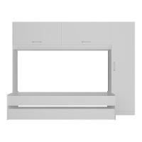 Bicama Com Colchão Incluso E Guarda-roupas/roupeiro Multimóveis Branco - 2