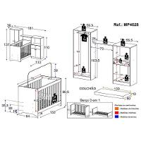 Quarto Infantil Com Berço 3 Em 1 E Colchão Incluso Luíza Multimóveis Branco - 7