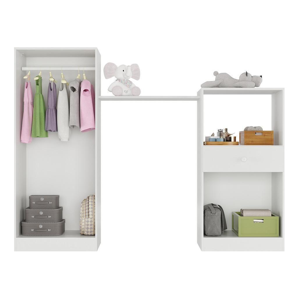 Quarto Infantil Com Berço-cômoda E Colchão Incluso Laura Multimóveis Branco - 3