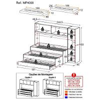 Tricama De Solteiro Com Colchão E Guarda-roupas Dublin Multimóveis Mp4038 Branca