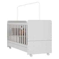 Berço Americano 3x1 Com Colchão Incluso E Rodízios Pimpolho Multimóveis Fg3568 Branco - 1