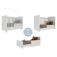Berço Americano 3x1 Com Colchão Incluso E Rodízios Pimpolho Multimóveis Fg3568 Branco - 3