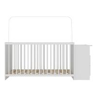 Berço Cômoda C/ Colchão Incluso Meu Bebê Multimóveis Branco - 2