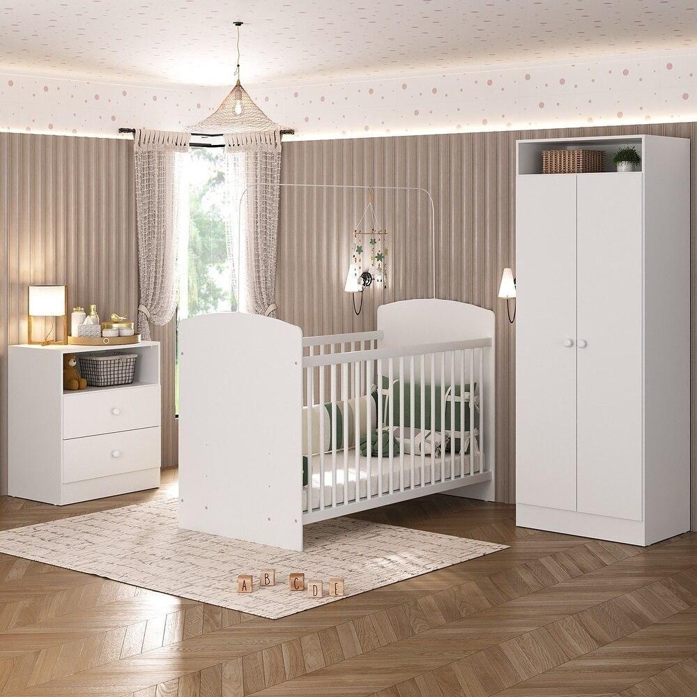 Quarto Infantil Completo Com Colchão Incluso Doçura Multimóveis Branco - 5