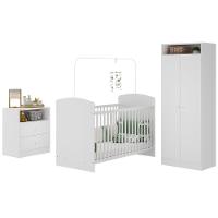 Quarto Infantil Completo Com Colchão Incluso Doçura Multimóveis Branco - 1