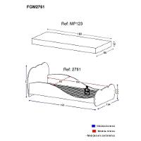 Cama Solteiro Com Colchão Incluso 88 X 188 Cm 100% Mdf Safira Multimóveis Fg2761 Branca