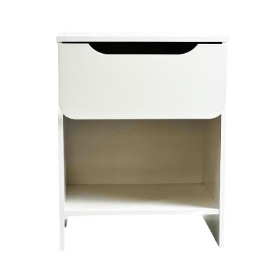 Mesa De Cabeceira Ditália 1 Gaveta Dm-126 Cor:branco Branco