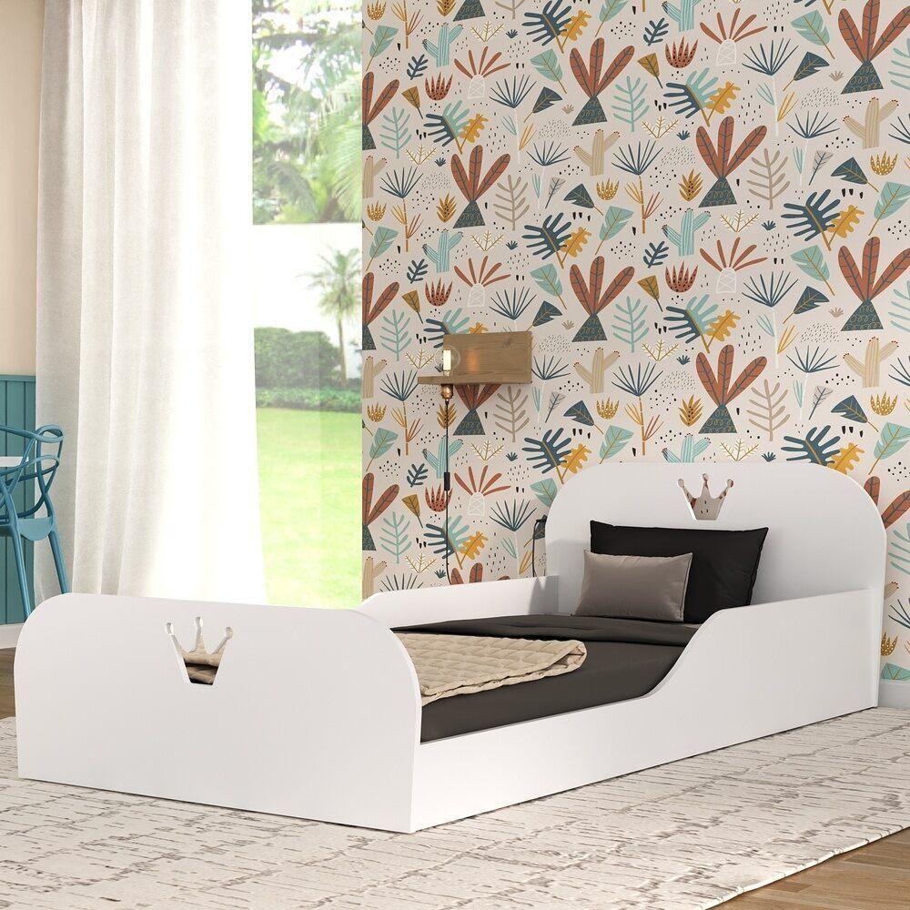 Cama Solteiro Montessoriana Com Colchão Incluso Encantada Multimóveis Branca - 2