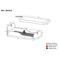 Cama Solteiro Montessoriana Com Colchão Incluso Encantada Multimóveis Branca
