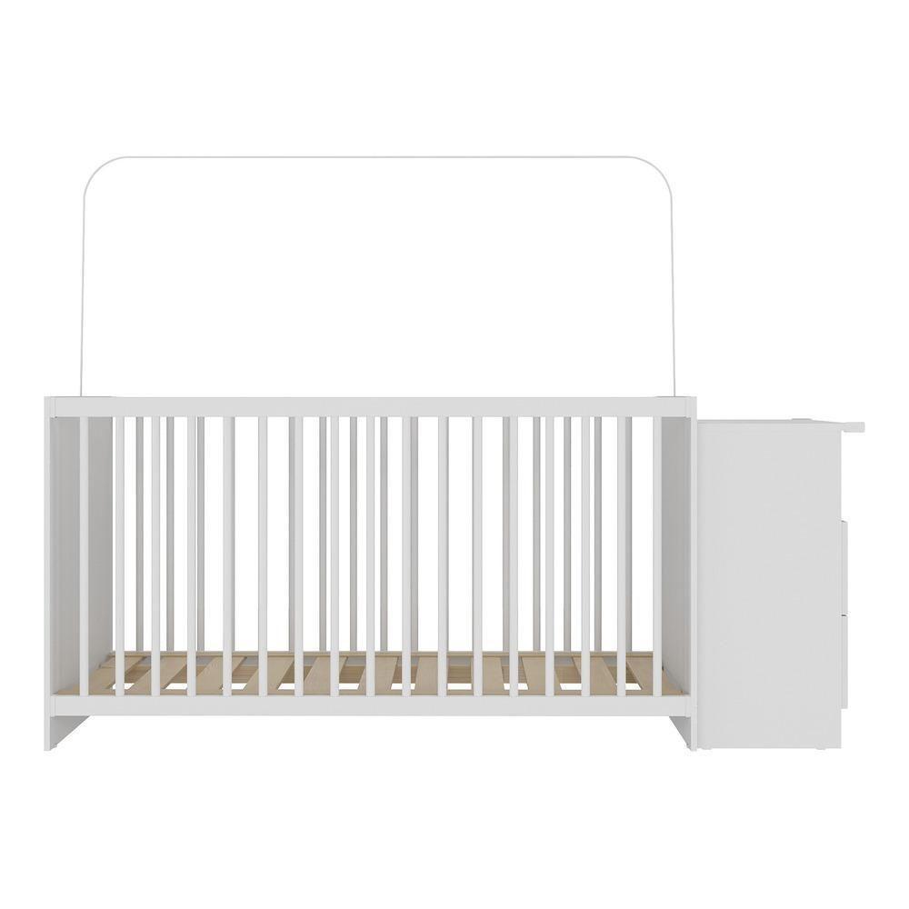Berço Cômoda Para Colchão 60 X 130 Cm Multimóveis Meu Bebê Fg2870 Branco - 2