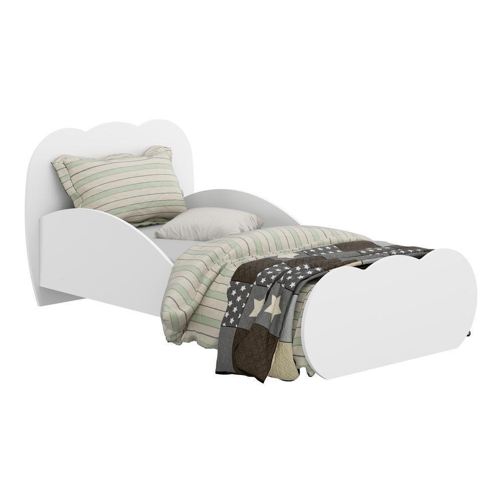 Cama Infantil Com Colchão Incluso 70 X 150 Cm 100% Mdf Algodão Doce Multimóveis Fg2956 Branca - 1
