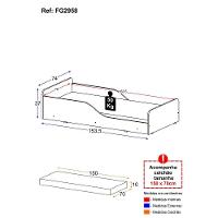 Cama Infantil Montessoriana Com Colchão Incluso 70 X 150 Cm Melissa Multimóveis Fg2958 Branca - 4