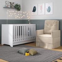 Berço 3x1 Com Poltrona De Amamentação Multimóveis Mp4064 Branco/bege Branco/bege - 5