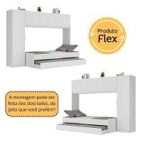 Bicama De Solteiro Com Colchão E Guarda Roupa Dublin Multimóveis Mp4036 Branca - 5