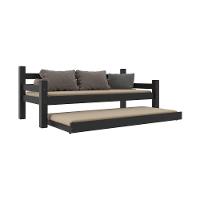 Bicama Madeira Maciça Com Colchões Inclusos Paris Multimóveis Cr4160 Preta - 3