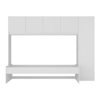 Cama De Solteiro Com Colchão E Guarda Roupa Dublin Multimóveis Mp4035 Branca - 2