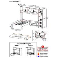 Cama De Solteiro Com Colchão/guarda Roupa/mesa De Cabeceira Retrô Dublin Multimóveis Mp4037 Bca/pta