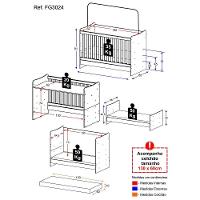 Berço 4 Em 1 Com Colchão Incluso Multimóveis Evolution Vira Escrivaninha Fg3024 Branco