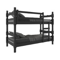 Beliche Madeira Maciça - Vira 2 Camas - Com Colchões Inclusos Porto Multimóveis Cr4159 Preto - 1