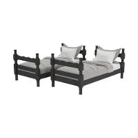 Beliche Madeira Maciça - Vira 2 Camas - Com Colchões Inclusos Porto Multimóveis Cr4159 Preto - 3