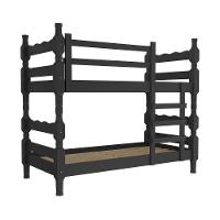 Beliche Madeira Maciça - Vira 2 Camas - Com Colchões Inclusos Porto Multimóveis Cr4159 Preto