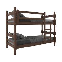 Beliche Madeira Maciça - Vira 2 Camas - Com Colchões Inclusos Porto Multimóveis Cr4159 Imbuia - 1