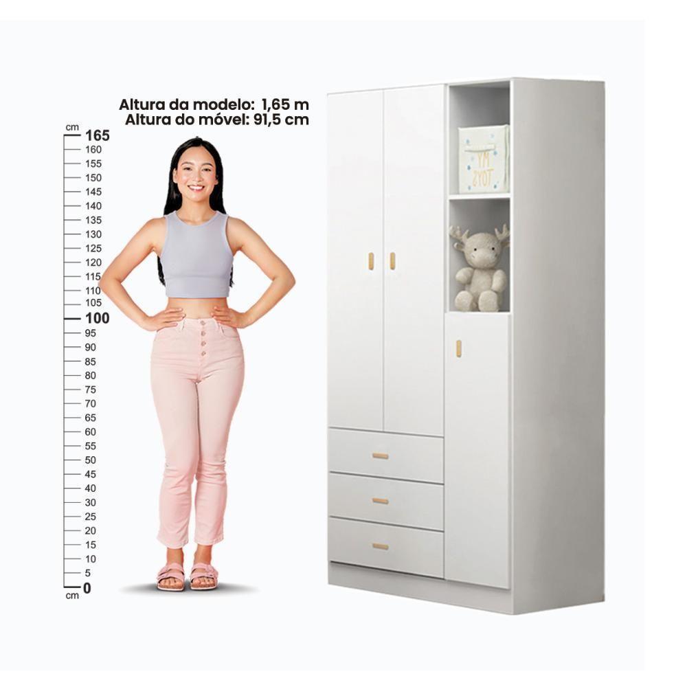 Berço Cômoda Guarda Roupa Ditália Bbi-51 Bb-120 Bb-322 - 3