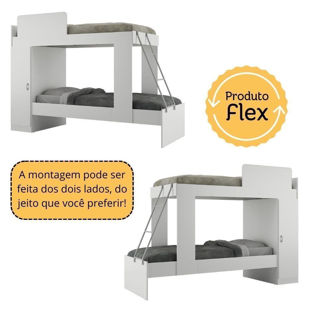 Beliche Com Colchão Incluso 1 Porta Havana Multimóveis Branco - 2