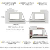 Treliche Com Colchão Incluso E Barra De Proteção Multimóveis Fg329 Branco - 5