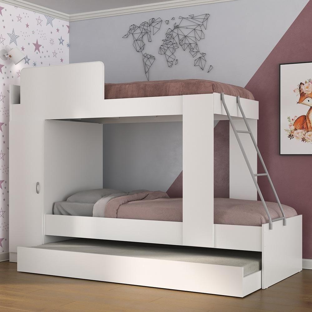 Treliche Com Colchão Incluso 1 Porta Havana Multimóveis Branco - 6