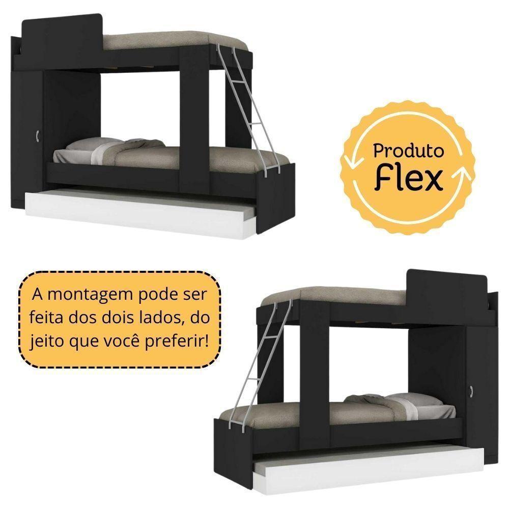 Treliche Com Colchão Incluso 1 Porta Havana Multimóveis Preto/branco - 6