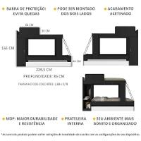 Treliche Com Colchão Incluso 1 Porta Havana Multimóveis Preto/branco - 3