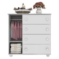 Quarto Completo Com Berço 3x1 Com Rodízios Multimóveis Pimpolho Fg3011 Branco - 8