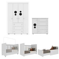 Quarto Completo Infantil Com Colchão Incluso Multimóveis Pimpolho Fg3571 Branco - 2