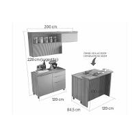 Cozinha Completa Completa Marquesa Gourmet 5 Peças Nature/Verde - Nesher - 3