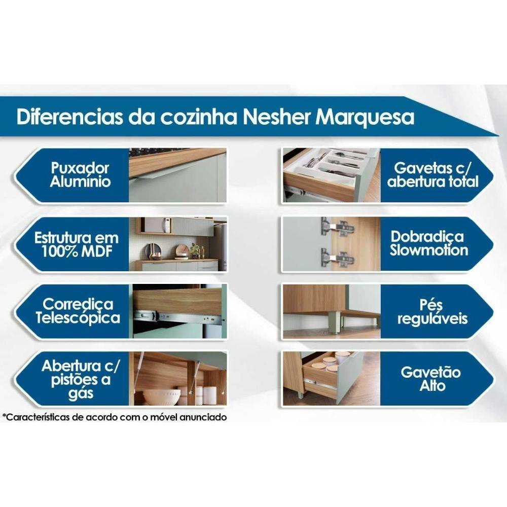 Cozinha Completa Completa Marquesa 2 Peças Nature/Verde - Nesher - 4