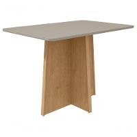 Conjunto Mesa De Jantar Celebrare 1,20 C/ Vidro E 4 Cadeiras Apogeu Tecido Veludo Liso Capuccino Amendoa Clean/off White - 3