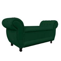 Divã Recamier Com Baú Grécia 1,55 Cm Suede Verde - 4
